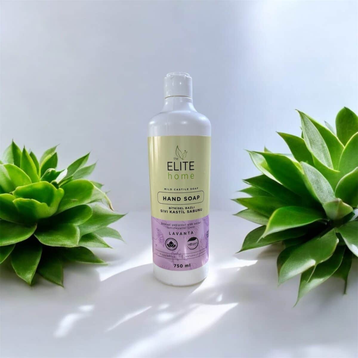 The Elite Home Bitkisel Bazlı ve Vegan Sertifikalı Sıvı El Sabunu 750 ml lavanta