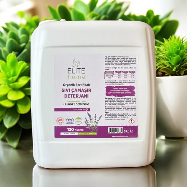 The Elite Home Organik ve Vegan Sertifikalı Sıvı Çamaşır Deterjanı 3 kg  Lavanta Yağlı