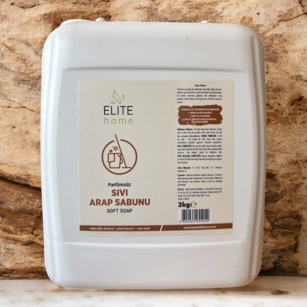 The Elite Home Bitkisel Bazlı Sıvı Arap Sabunu 3 kg Parfümsüz
