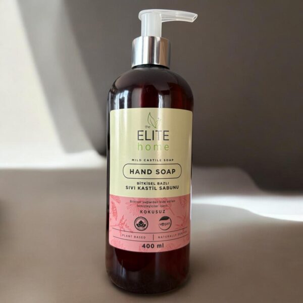 the Elite Home  Bitkisel Bazlı Ve Vegan Sertifikalı Sıvı El Sabunu 400 ml kokusuz