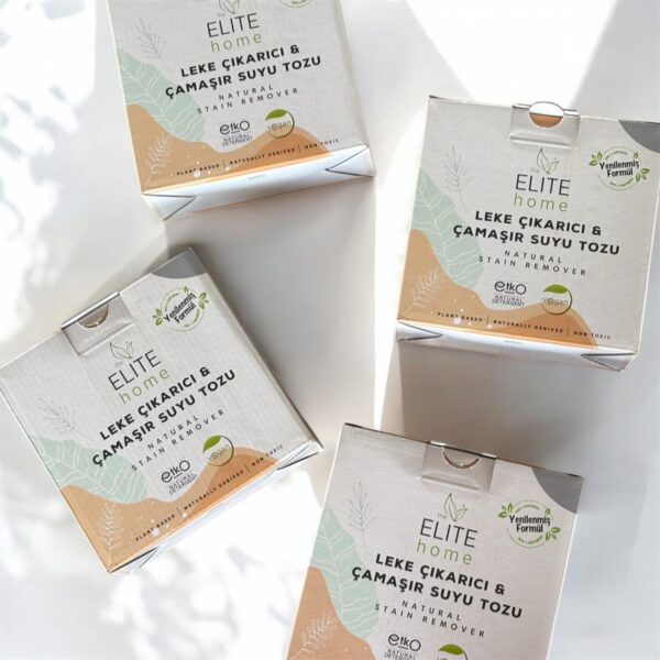 the Elite Home Doğal Ve Vegan Sertifikalı Leke Çıkarıcı Çamaşır Suyu Tozu 1 kg x 4